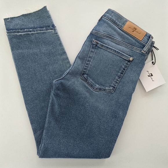 NWT 7 For All Mankind Roxanne Ankle Jean Flora 27 - Picture 3 of 8